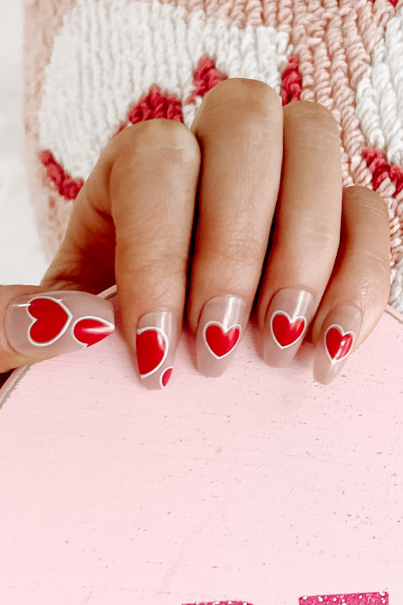 Love Is In The Air One Minute False Nail Kit (Red) - NanaMacs