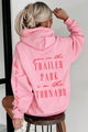 "Off To Ruin A Life" Double-Sided Graphic Hoodie (Candy Pink) - Print On Demand - NanaMacs