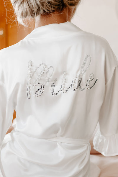 My Big Day "Bride" Robe (White) - NanaMacs