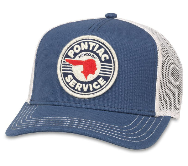 "Pontiac Service" Mesh Trucker Cap (Navy) - NanaMacs