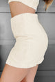 Keeping It Class A Mini Skirt (Cream) - NanaMacs