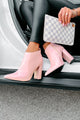To Glam To Care Patent Leather Ankle Booties (Pink) - NanaMacs