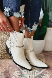 Freedom Rider Billini Western Ankle Boots (Bone) - NanaMacs