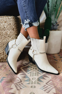Freedom Rider Billini Western Ankle Boots (Bone) - NanaMacs