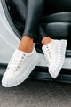 She's On Trend Chunky Lace-Up Sneakers (White) - NanaMacs