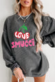 A Smucci Kind Of Love Corded Graphic Crewneck (Charcoal) - Print On Demand - NanaMacs