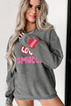 A Smucci Kind Of Love Corded Graphic Crewneck (Charcoal) - Print On Demand - NanaMacs