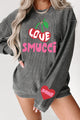 A Smucci Kind Of Love Corded Graphic Crewneck (Charcoal) - Print On Demand - NanaMacs