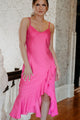 Working What I Have Ruffle Maxi Dress (Pink) - NanaMacs