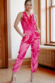 Sultry But Sweet Satin Jumpsuit (Candy Pink) - NanaMacs