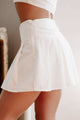 Memorable Moments Striped Two-Piece Skirt Set (White/Black) - NanaMacs