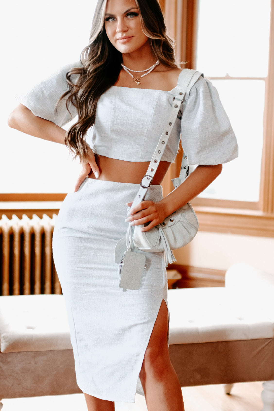 White pencil skirt outlet set