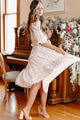 Infinite Bliss Floral Off The Shoulder Midi Dress (White) - NanaMacs