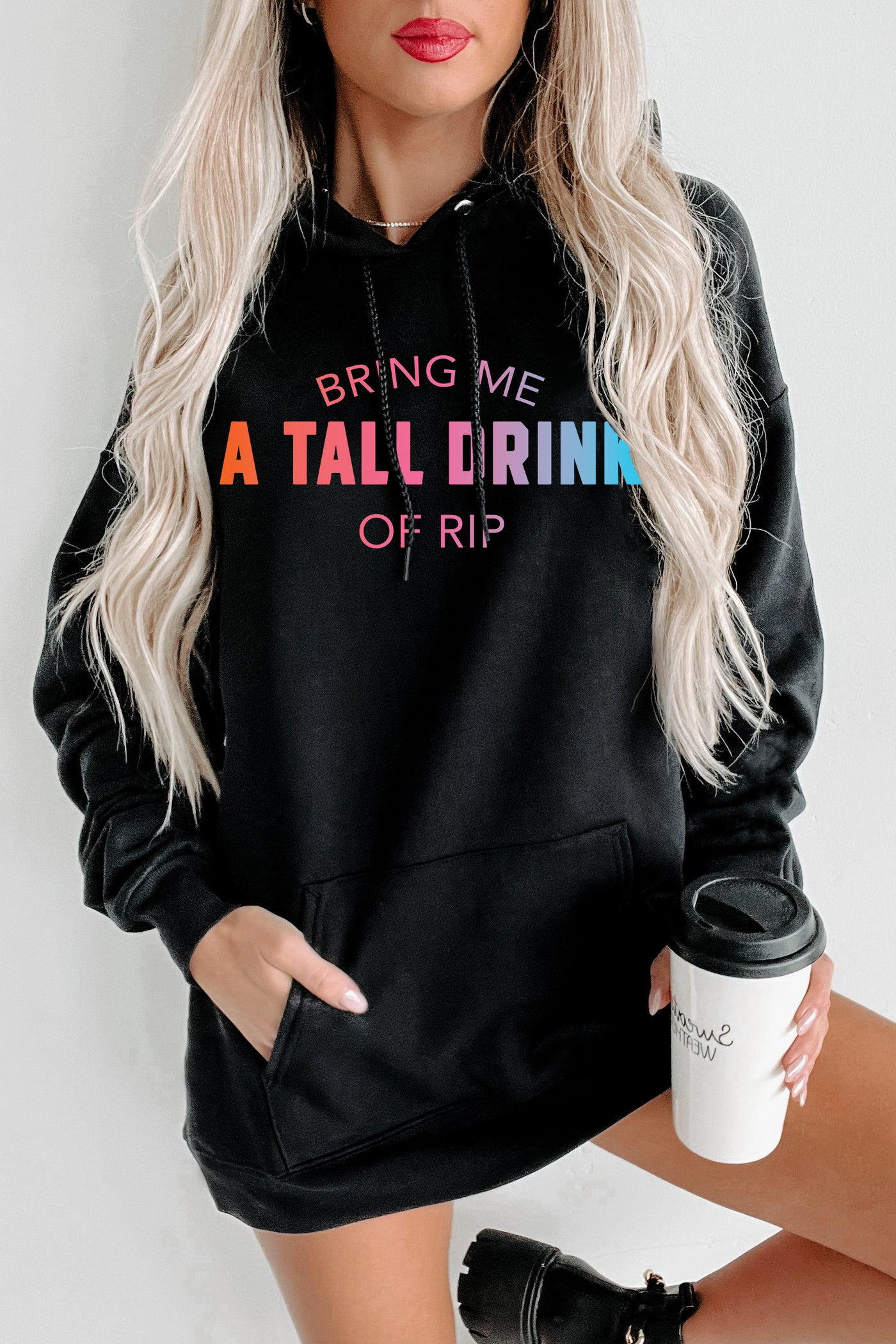"A Tall Drink Of Rip" Double-Sided Graphic Multiple Shirt Options (Black) - Print On Demand - NanaMacs