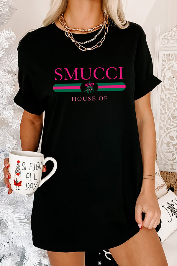 "House Of Smucci" Parody Graphic Multiple Shirt Option (Black) - Print On Demand - NanaMacs