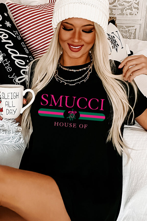 "House Of Smucci" Parody Graphic Multiple Shirt Option (Black) - Print On Demand - NanaMacs